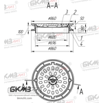 Дождеприемник чугунный магистральный ДМ1 (С250)-1-12-60 плавающий